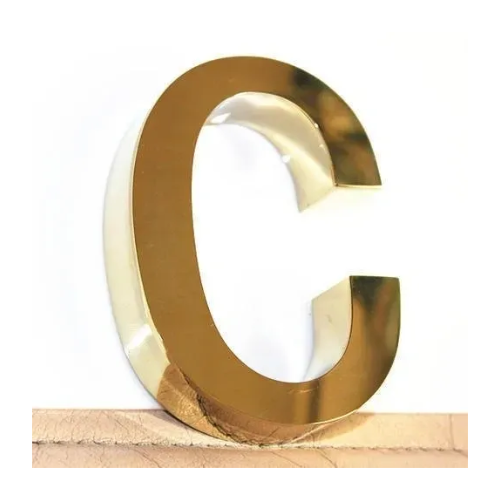Gold Stainless Steel Letters